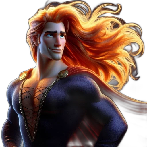 hair, fantasy art, comic book art, concept art transparent PNG cut-out