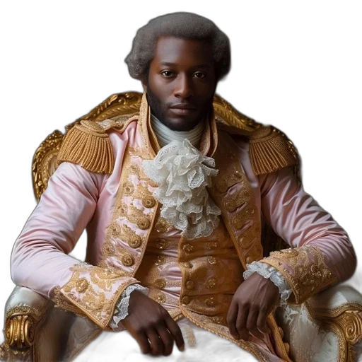 jacket, crown, face, staff transparent PNG cut-out