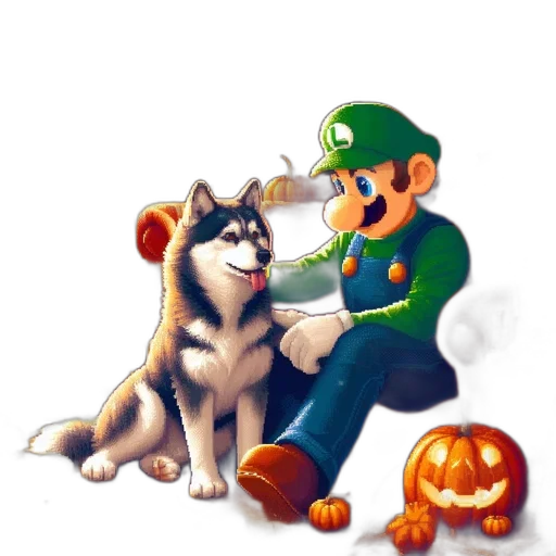 animal, staff, pixel art, concept art transparent PNG cut-out