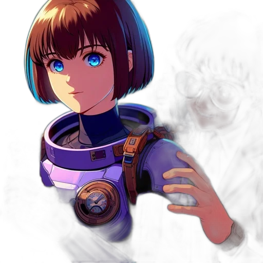 robot, staff, face, weapon transparent PNG cut-out