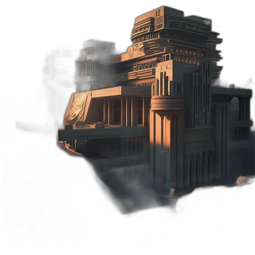 building, crown, robot, weapon transparent PNG cut-out