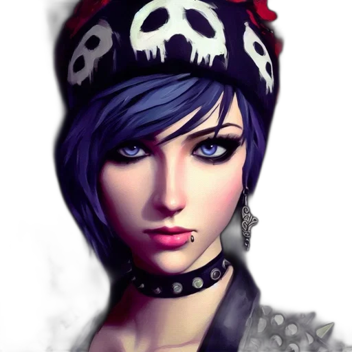face, hat, jewelry, fantasy art transparent PNG cut-out