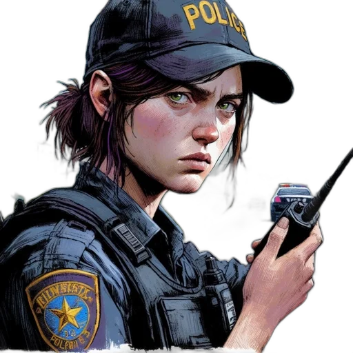 weapon, staff, face, jacket transparent PNG cut-out