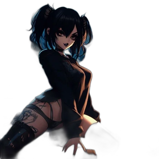 dress, anime, concept art, fantasy art transparent PNG cut-out