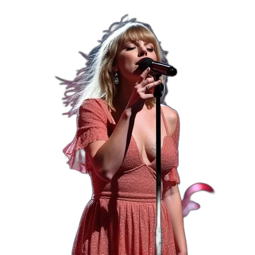 dress, adele, swift, performing transparent PNG cut-out