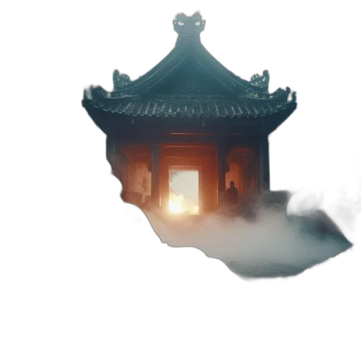 building, dragon, mask, crown transparent PNG cut-out