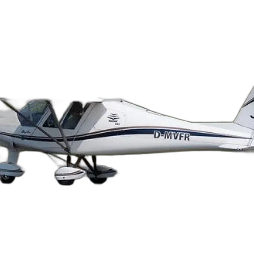 3d render, small, white, airplane transparent PNG cut-out