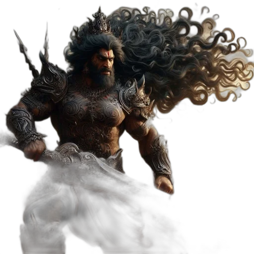 hair, fantasy art, concept art, comic book art transparent PNG cut-out
