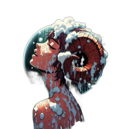 mask, face, umbrella, creature transparent PNG cut-out