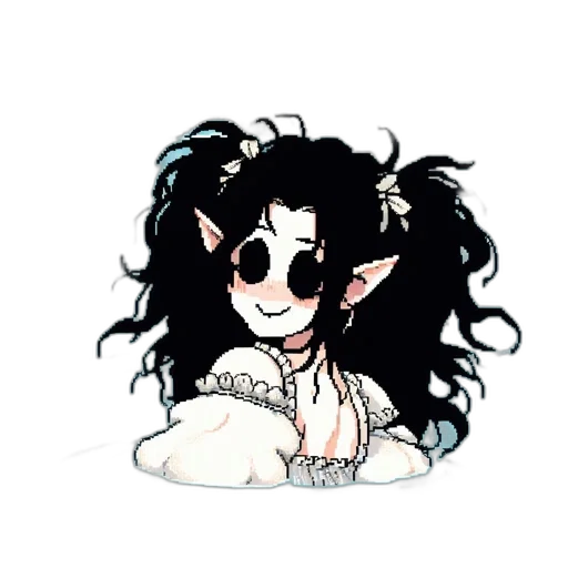 dragon, hair, creature, staff transparent PNG cut-out