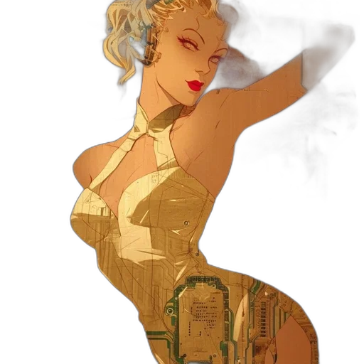 dress, concept art, comic book art, fantasy art transparent PNG cut-out