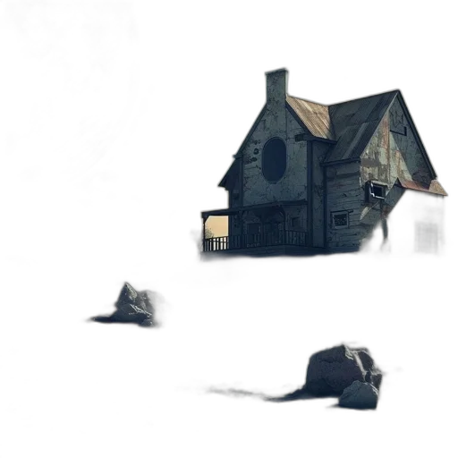 building, concept art, pixel art, 3d render transparent PNG cut-out