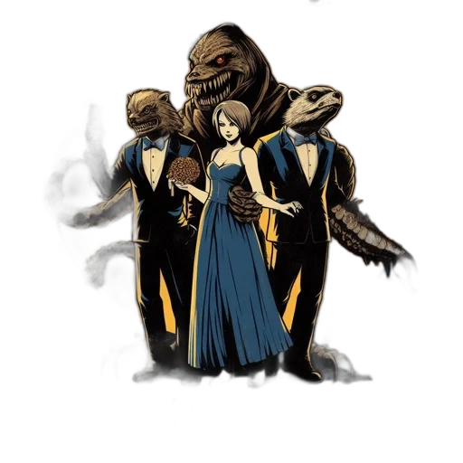 dress, concept art, comic book art, fantasy art transparent PNG cut-out