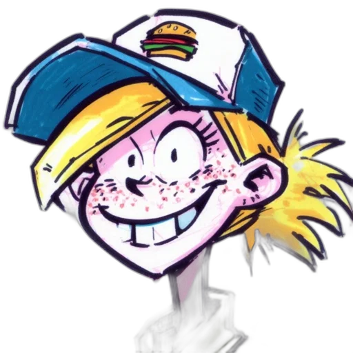 hat, staff, face, cartoon transparent PNG cut-out