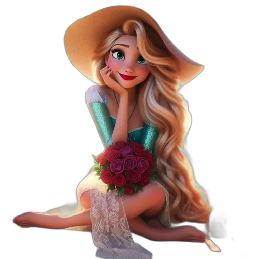 dress, flower, crown, hat transparent PNG cut-out