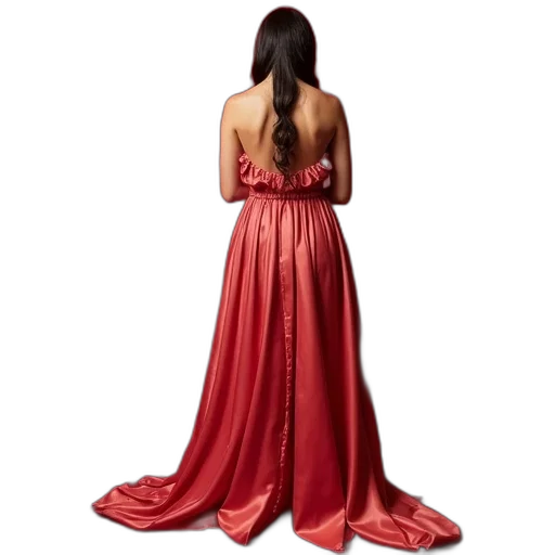 dress, jewelry, photorealistic, red transparent PNG cut-out