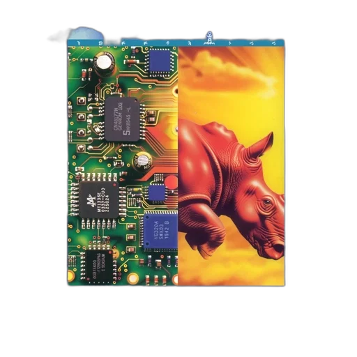 dragon, computer, circuit, board transparent PNG cut-out