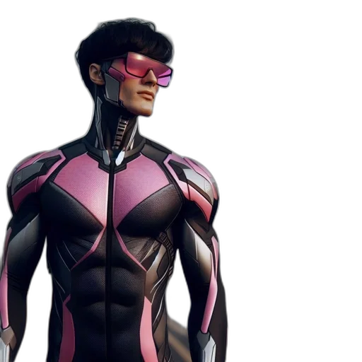 cyberpunk, concept art, 3d render, comic book art transparent PNG cut-out