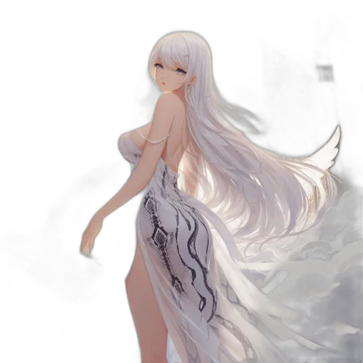dress, creature, hair, dragon transparent PNG cut-out