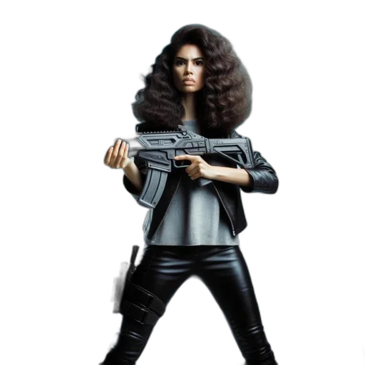 hair, weapon, jacket, concept art transparent PNG cut-out
