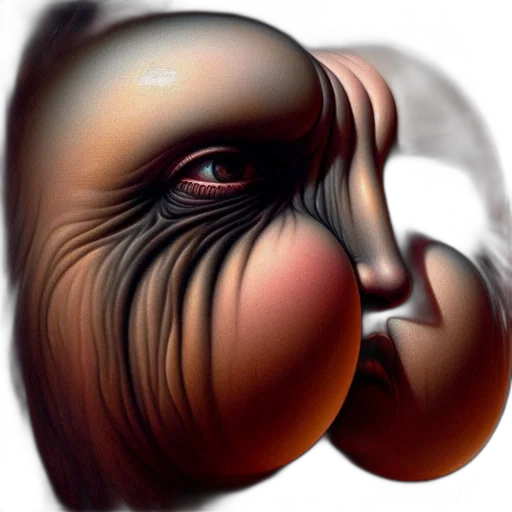 mask, face, hair, photorealistic transparent PNG cut-out