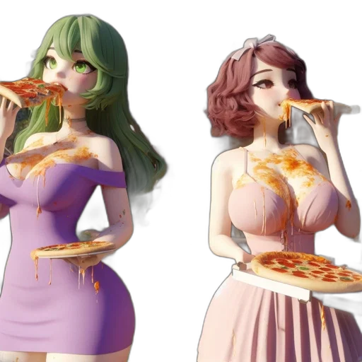 food, dress, concept art, 3d render transparent PNG cut-out