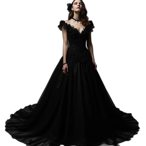 dress, dark, gothic, inspired transparent PNG cut-out