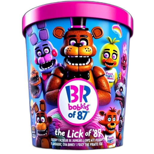 food, 3d render, concept art, baskin-robbins transparent PNG cut-out