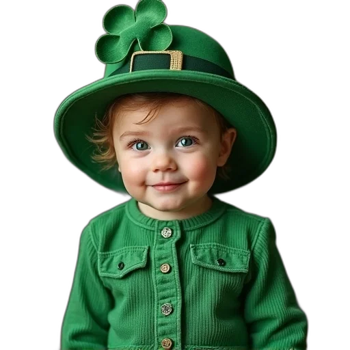 hat, face, green, baby transparent PNG cut-out