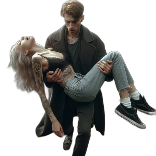 jacket, shoes, creature, concept art transparent PNG cut-out