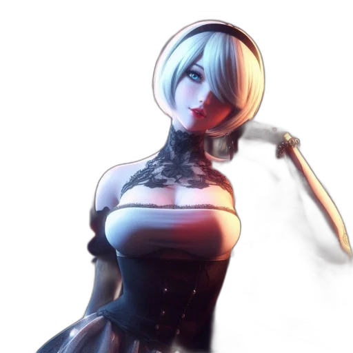 robot, dress, mask, weapon transparent PNG cut-out