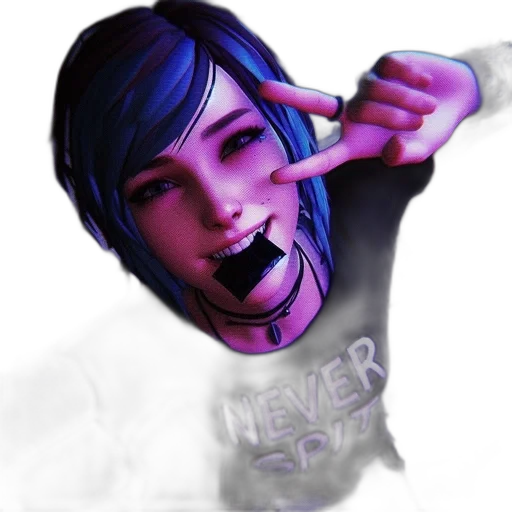face, vaporwave, photorealistic, anime transparent PNG cut-out