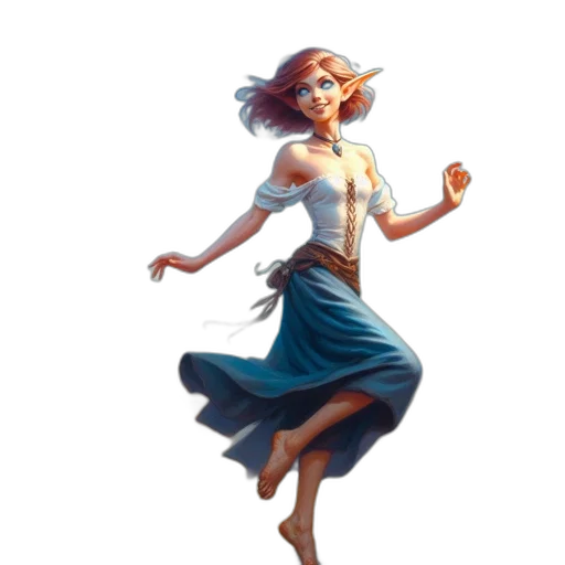 dress, staff, concept art, fantasy art transparent PNG cut-out