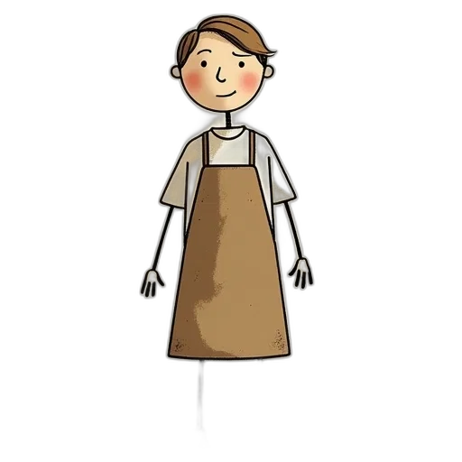 dress, staff, cartoon, concept art transparent PNG cut-out