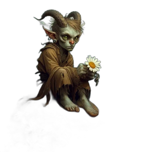 staff, creature, dragon, flower transparent PNG cut-out