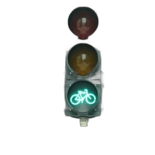 3d render, traffic, light, green transparent PNG cut-out