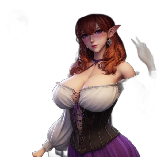 dress, staff, fantasy art, concept art transparent PNG cut-out