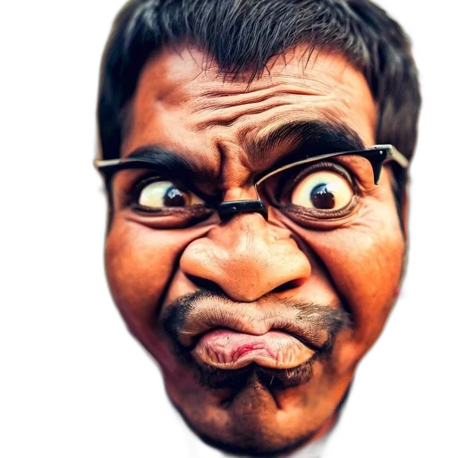 face, mask, staff, creature transparent PNG cut-out