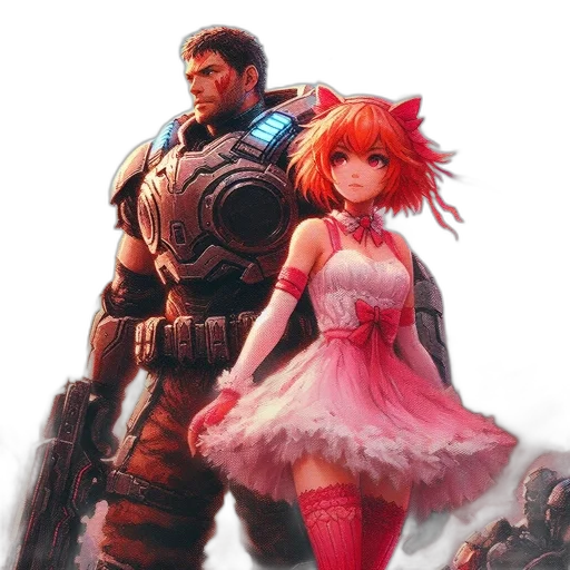 weapon, robot, dress, concept art transparent PNG cut-out