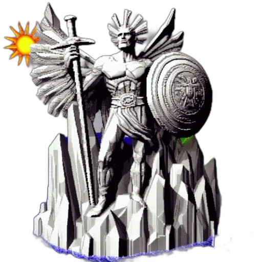 sword, staff, weapon, crown transparent PNG cut-out