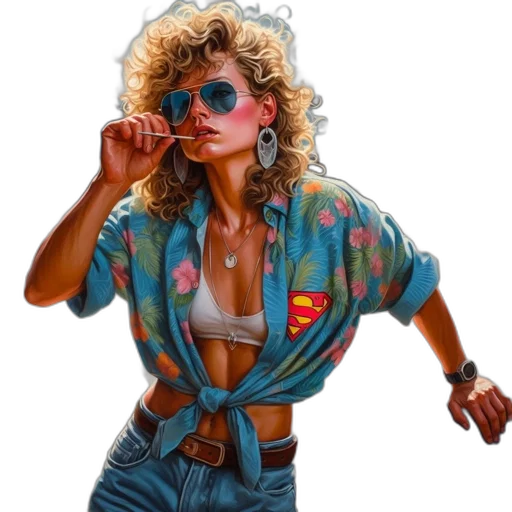 jacket, face, vaporwave, photorealistic transparent PNG cut-out