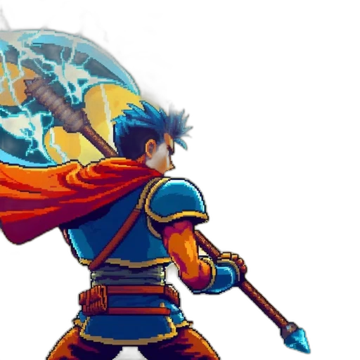 sword, concept art, fantasy art, pixel art transparent PNG cut-out