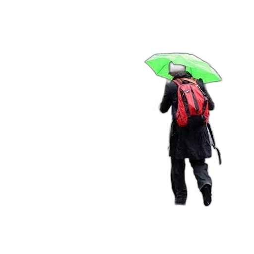 umbrella, hat, jacket, staff transparent PNG cut-out