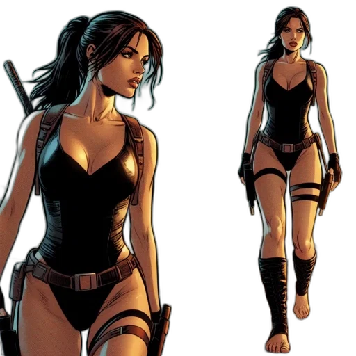 comic book art, concept art, cartoon, fantasy art transparent PNG cut-out