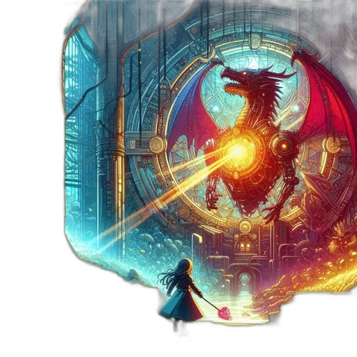dragon, concept art, fantasy art, comic book art transparent PNG cut-out