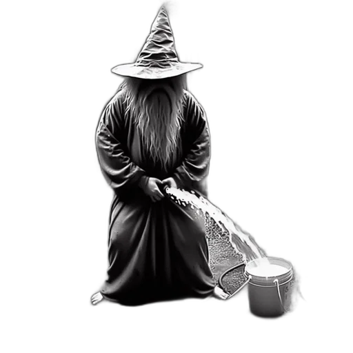 staff, hat, mask, dress transparent PNG cut-out