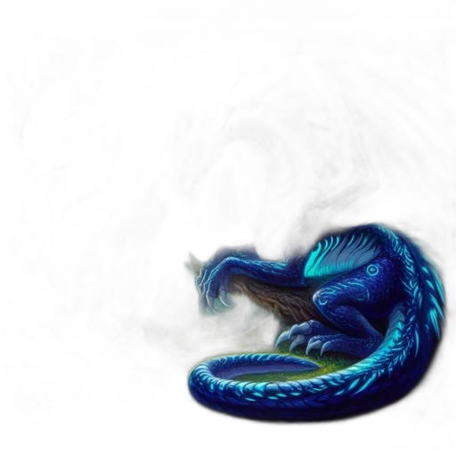 dragon, creature, animal, staff transparent PNG cut-out