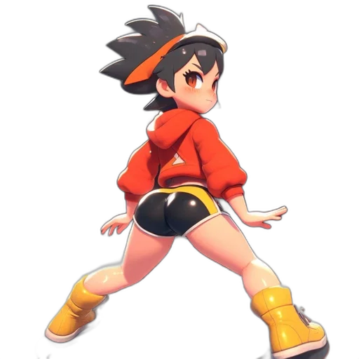 jacket, hat, weapon, staff transparent PNG cut-out