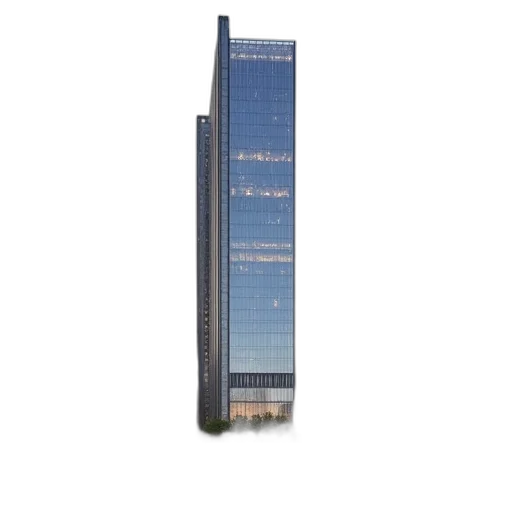 building, staff, umbrella, 3d render transparent PNG cut-out
