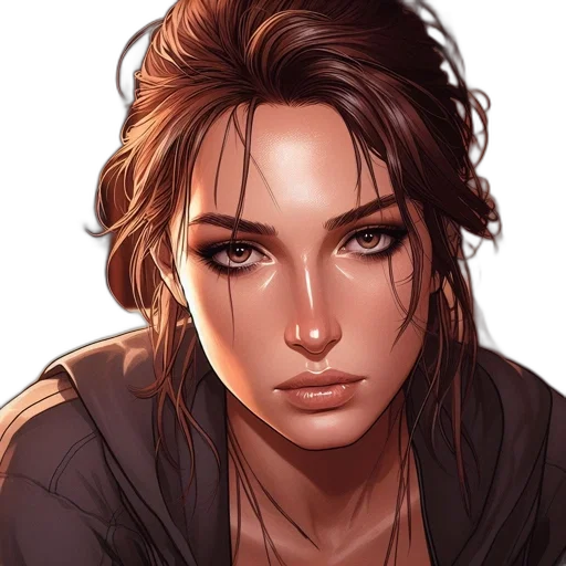 face, comic book art, photorealistic, fantasy art transparent PNG cut-out